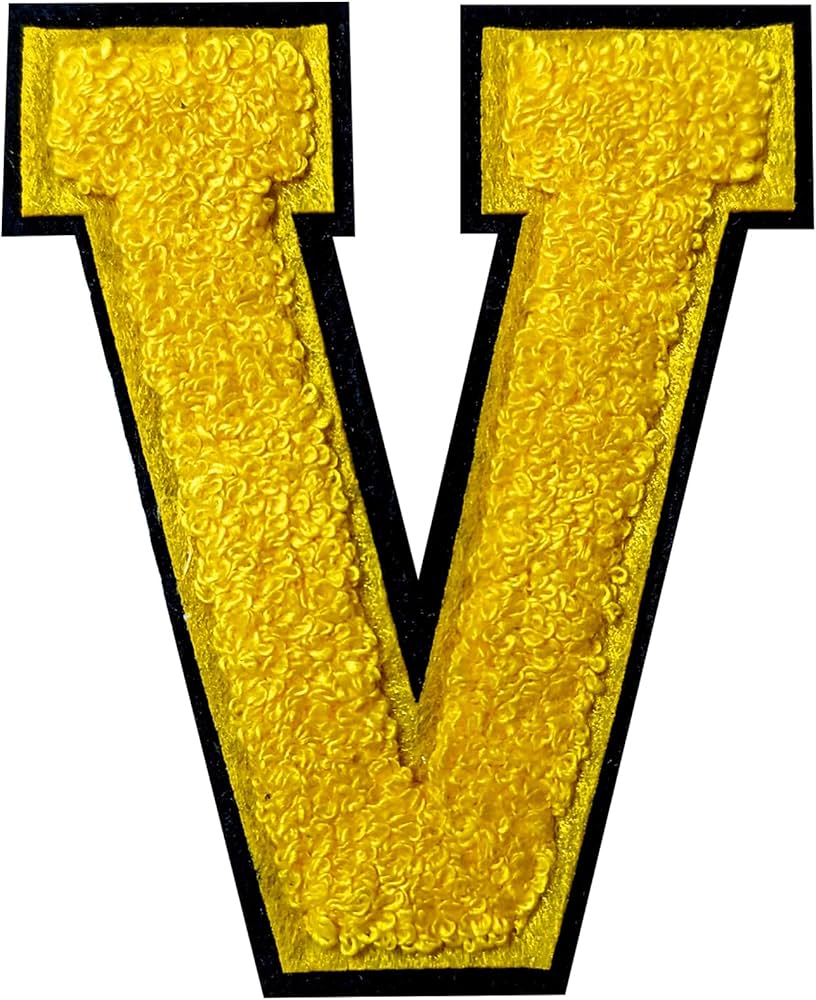 Chenille Glitter Letter Patches