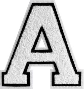 white chenille patches