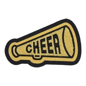 Chenille Megaphone Patch Team Spirit Design 1 chenille megaphone patch