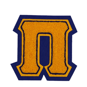 greek letter chenille patches