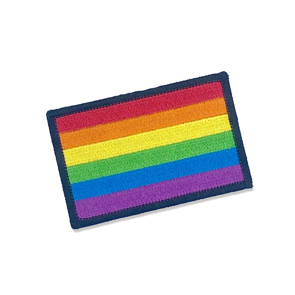 thumbnail image 2 of Peace Rainbow Flag Patch - Iron On / Sew On Embroidered Badge - Gay Pride LGBT Applique 2 of 5