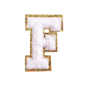 White Chenille Letter Patch
