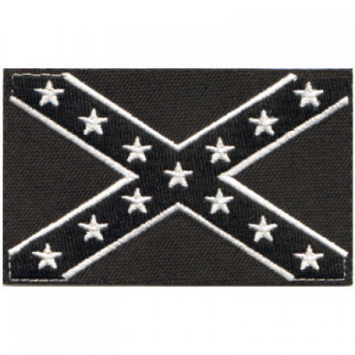 Black Confederate Flag Patch