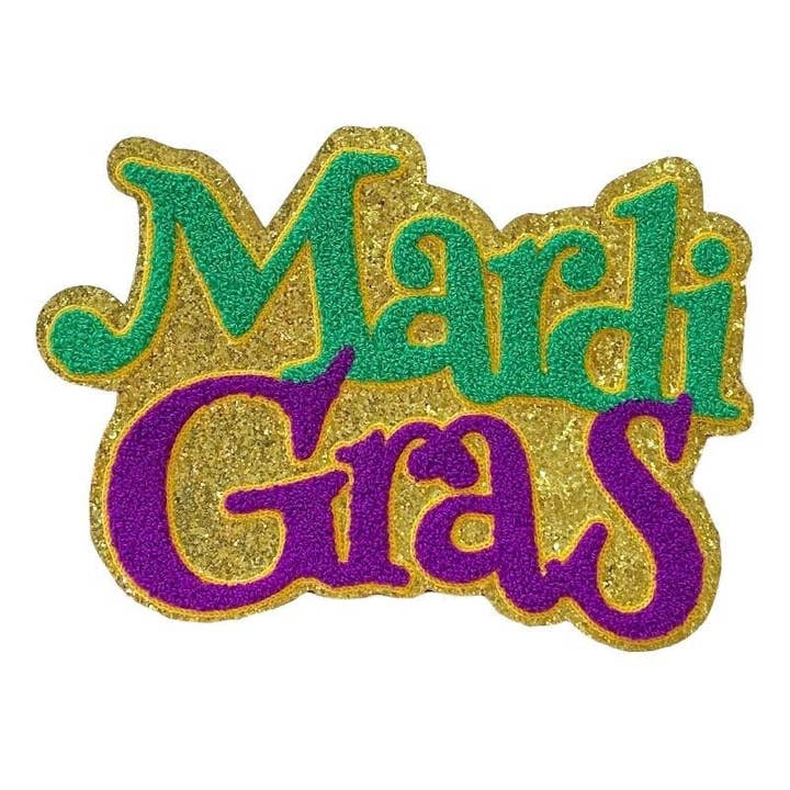 mardi gras chenille patches