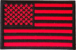 Red and Black American Flag Patch