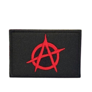 Anarchist flag embroidered