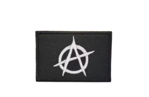 Anarchy flag embroidered