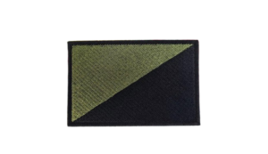 Olive Anarchist flag embroidered