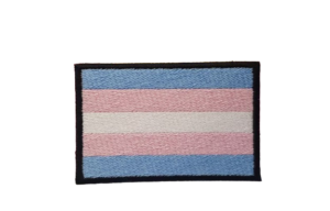 Transgender pride flag patch