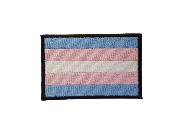 Transgender pride flag patch