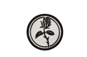 Anarchist Black Rose embroidered