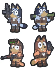 Bluey Tactical Patches Pack of 4