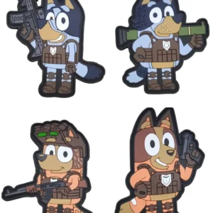 Bluey Tactical Patches Pack of 4