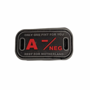 A- Negative Blood Group Tactical Morale Patch Durable Military & Outdoor Gear