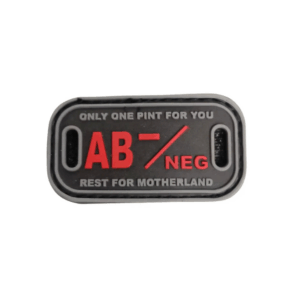 AB- Negative Blood Group Tactical Morale Patch Durable Military & Outdoor Gear
