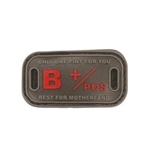 B+ Positive Blood Group Tactical Morale Patch Rugged Military Gear Accessory
