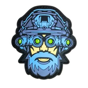 NVG Operator PVC Tactical Morale Patch Blue Night Vision Gear Accent