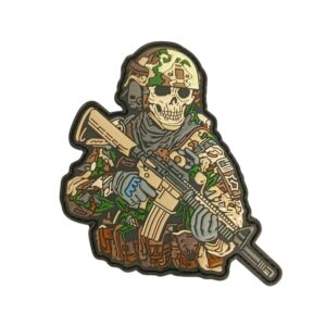 Skeleton Soldier Tactical Morale Patch Rugged Military & Outdoor Gear