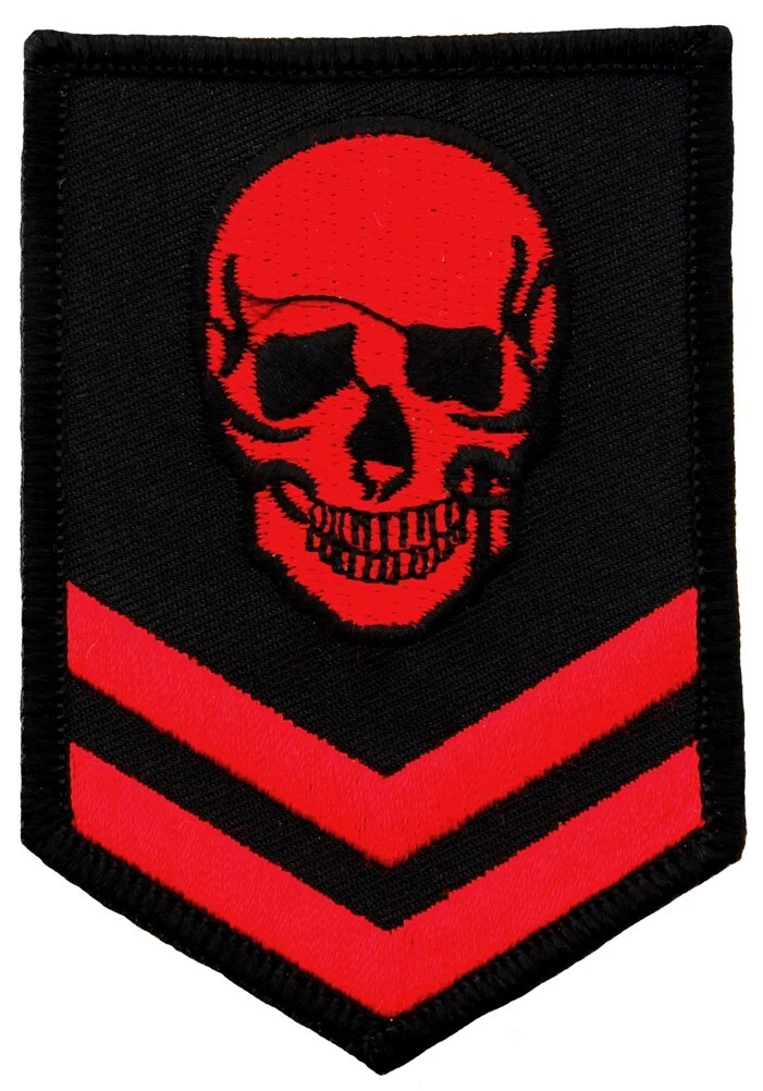 Red Skull Patch Embroidered Iron On