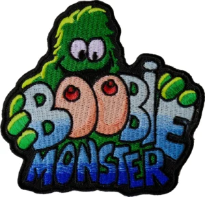 Boobie Monster Funny Iron On Patch