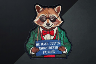 Custom embroidered patch with detailed thread stitching